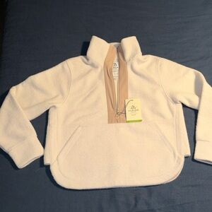 Alpine Design wayfarer fleece NWT Women's Cloud White 1/4 zip